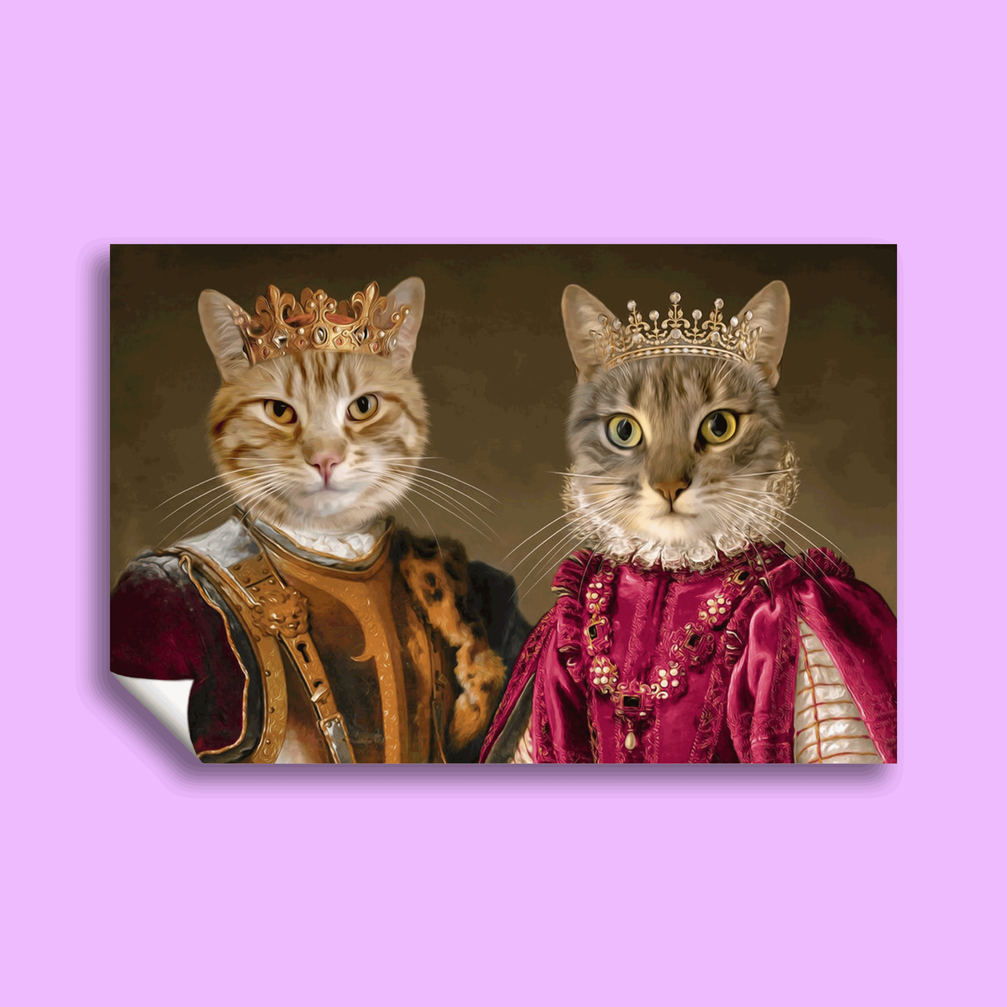 Regal Reign Duo - Custom Pet Portrait